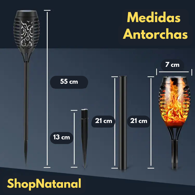 🔥Pack de 4 Antorchas Solares🔥