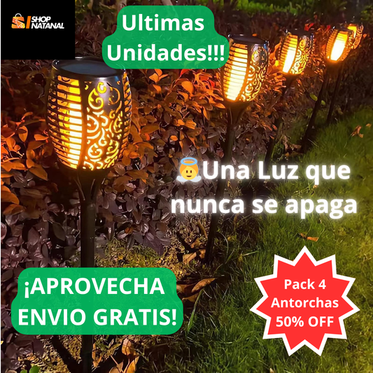 🔥Pack de 4 Antorchas Solares🔥