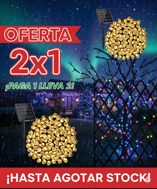 ☃️PACK Lleva 2 Paga 1🎄 170 Luces LED Solares Navideñas☃️